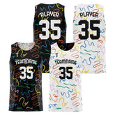 Colored Ribbons Custom Reversible Basketball Jersey